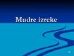 Mudre izreke