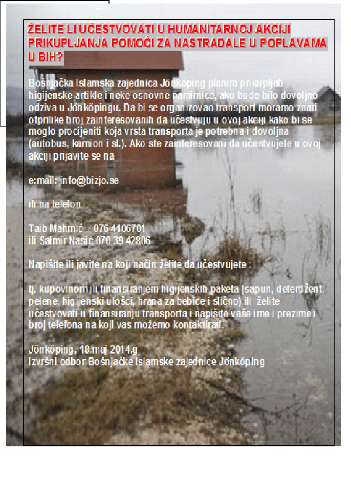 prikupljanje za poplave